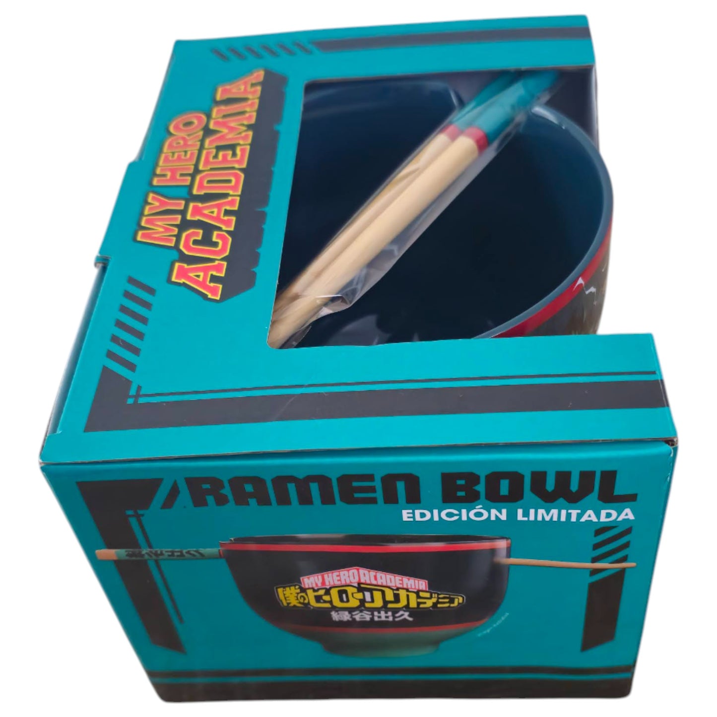 Ramen Bowl Izuku Midoriya (Deku) My Hero Academia Palillos de bambú