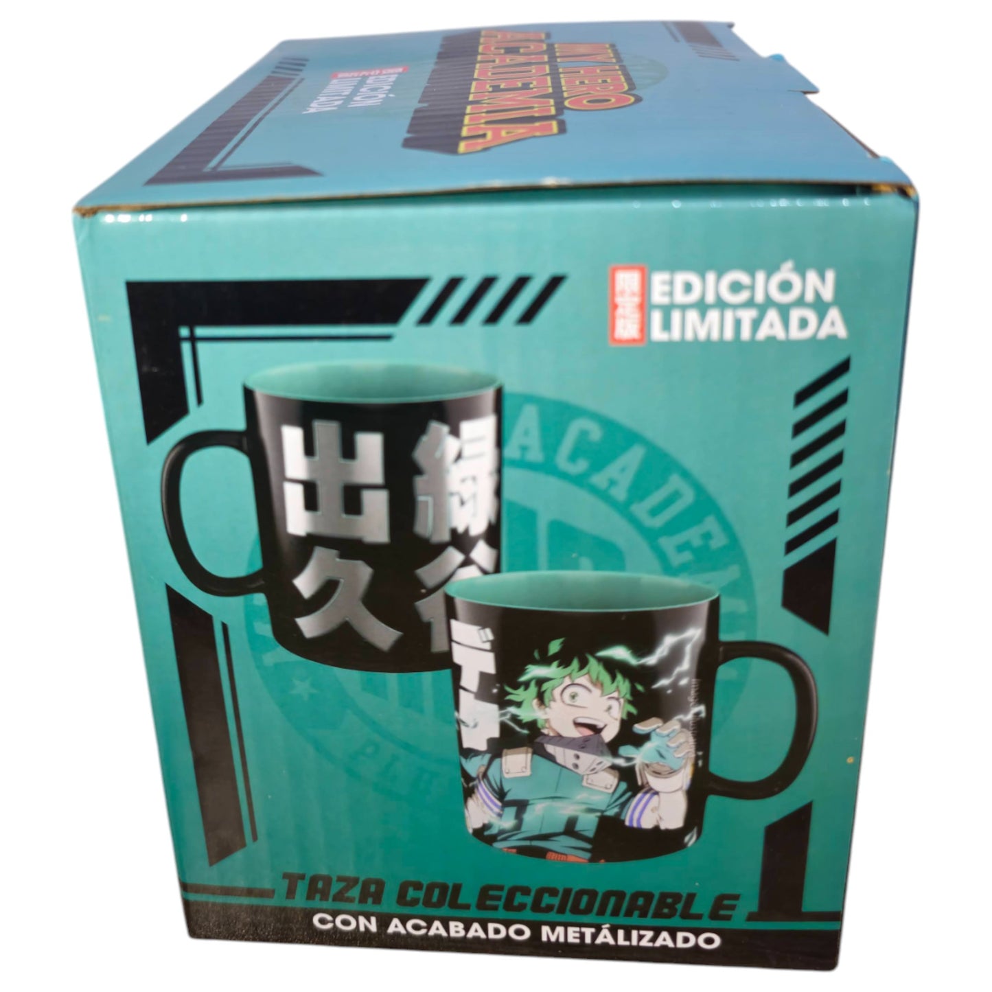 Taza Jumbo de cerámica My Hero Academia Izuku Midoriya Acabado Metálico 570 ml para café