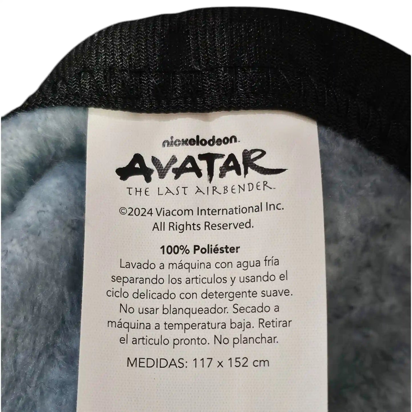 Etiqueta de cobija Avatar The Last Airbender con licencia oficial y cuidados de lavado