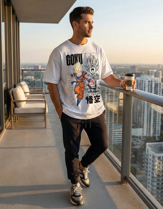 Playera Dragon Ball Goku Oversize Mascara De Latex