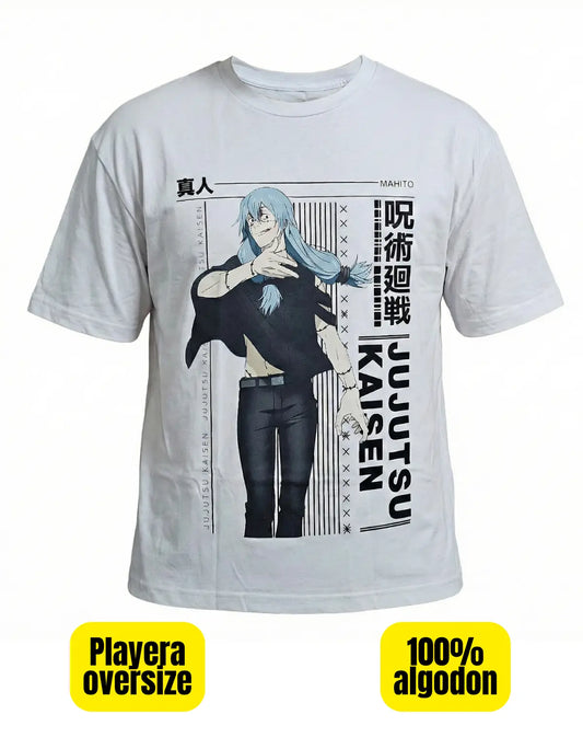 Playera Jujutsu Kaisen Mahito Mascara De Latex Oversize
