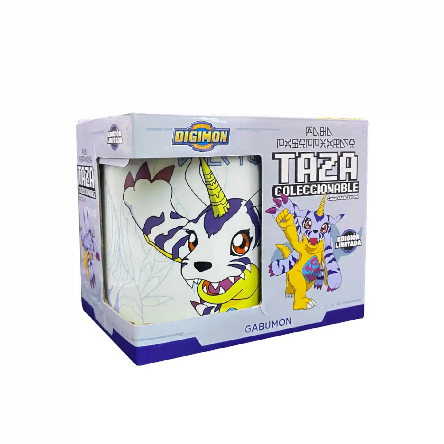 Taza coleccionable de Gabumon de Digimon en caja edición limitada