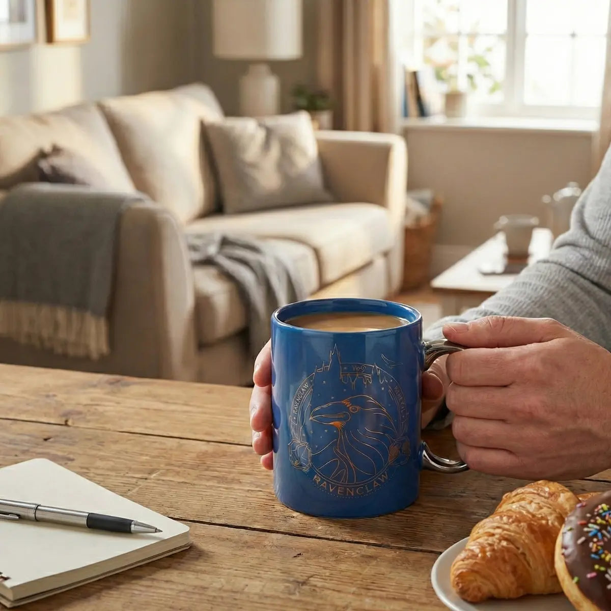 Taza Harry Potter Ravenclaw Cerámica Acabado Metálico 330ml