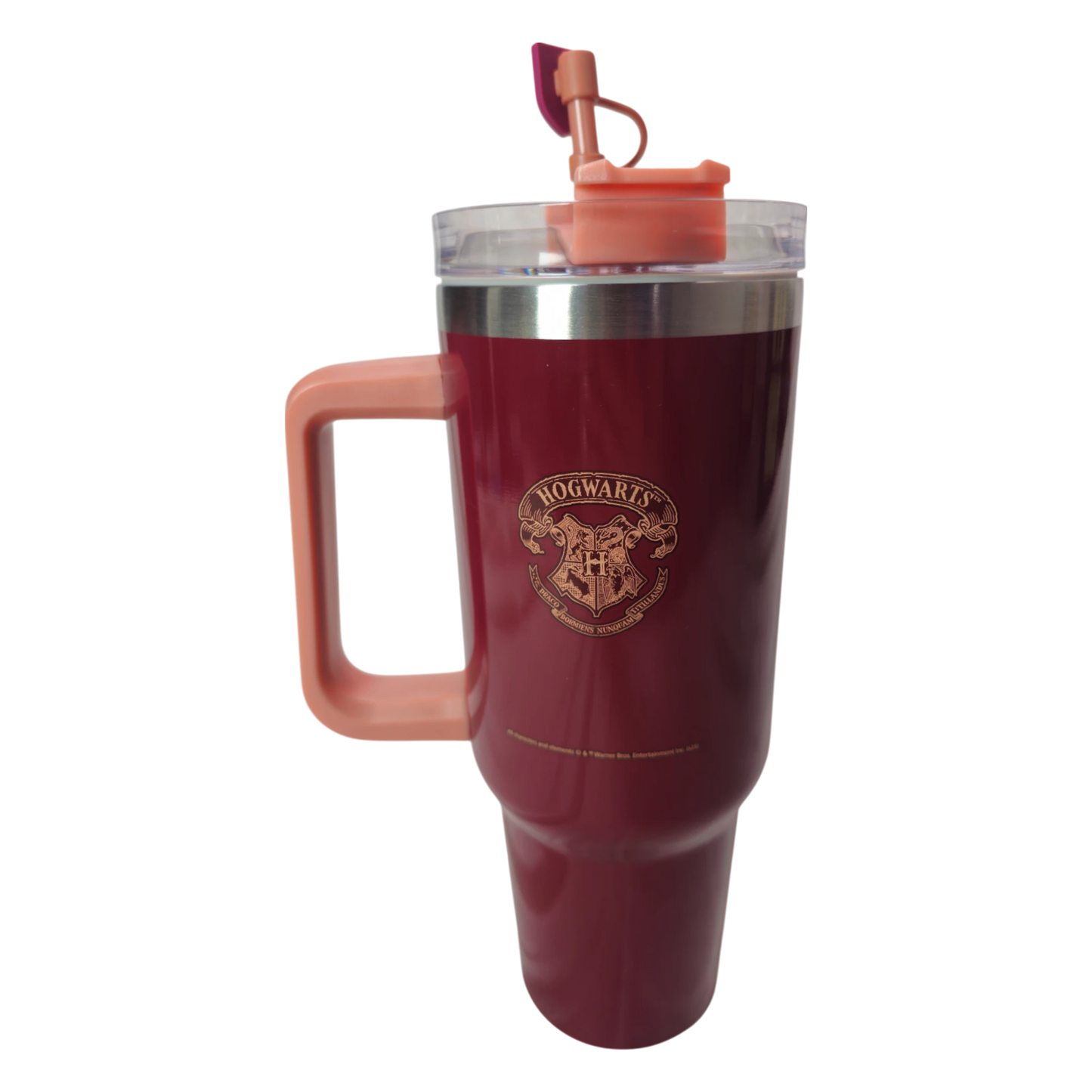 Parte trasera del termo Gryffindor con escudo de Hogwarts en dorado