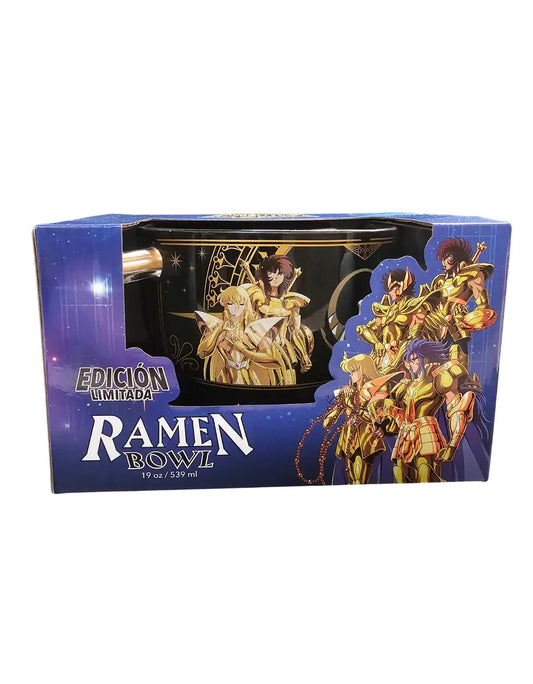 Ramen Bowl Caballeros del Zodiaco con palillos