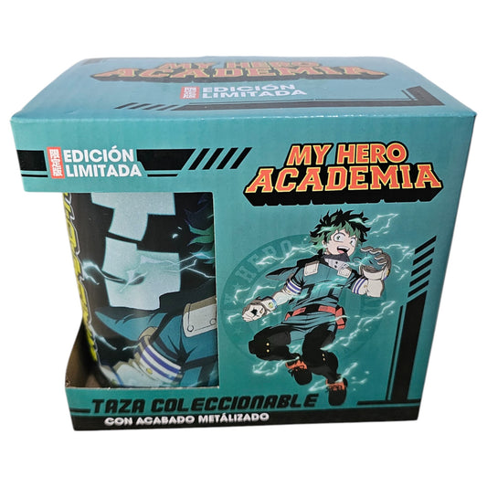 Taza Jumbo de cerámica My Hero Academia Izuku Midoriya Acabado Metálico 570 ml para café