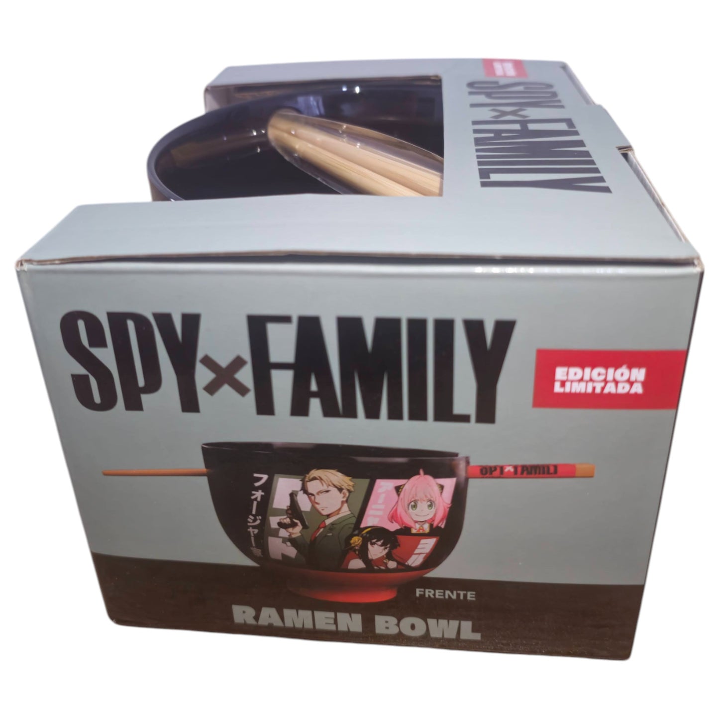 Ramen Bowl Spy x Family Loid Anya Yor Con Palillos Oficial Negro