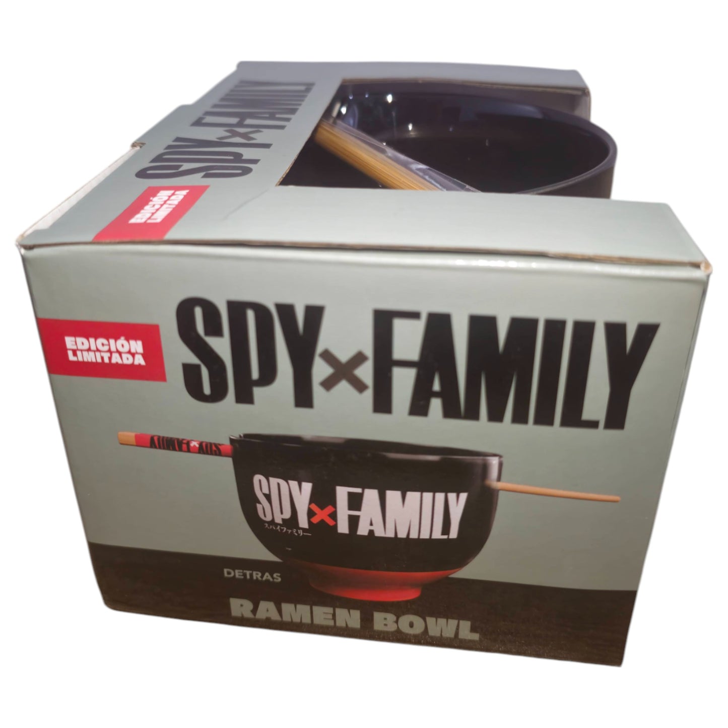 Ramen Bowl Spy x Family Loid Anya Yor Con Palillos Oficial Negro