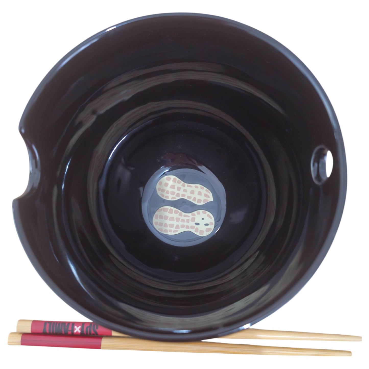 Ramen Bowl Spy x Family Loid Anya Yor Con Palillos Oficial Negro