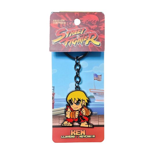 Llavero Street Fighter Ken Capcom Original Metal Chibi