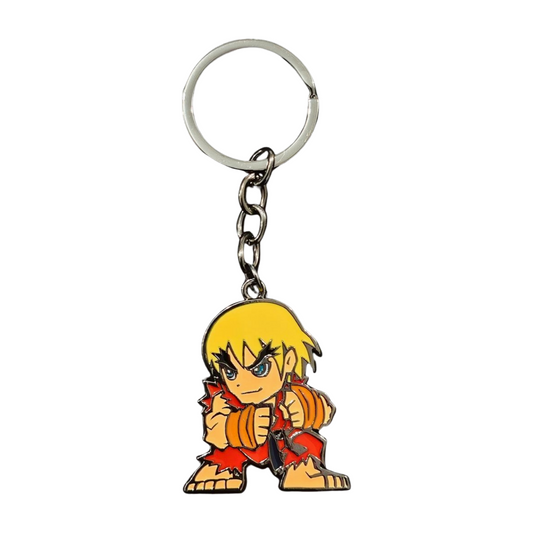 Llavero Street Fighter Ken Capcom Original Metal Chibi