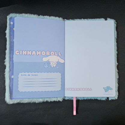 Libreta Cinnamoroll Peluche Sanrio Original + Set de Stickers