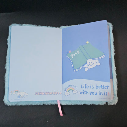 Libreta Cinnamoroll Peluche Sanrio Original + Set de Stickers