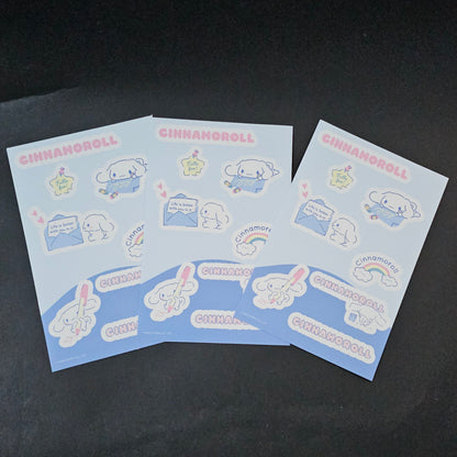 Libreta Cinnamoroll Peluche Sanrio Original + Set de Stickers