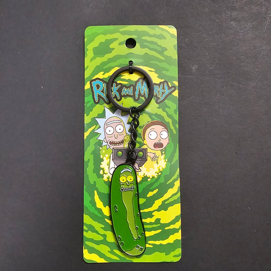 Llavero Rick y Morty Pepinillo Rick Metalico