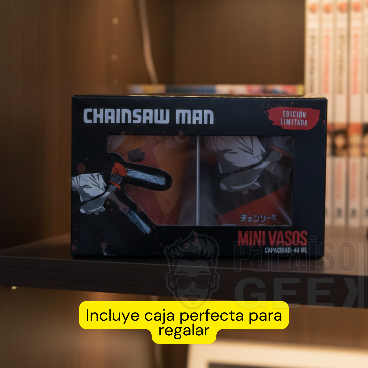 Mini Vasos Chainsaw Man Denji Y Pochita Originales 44ml