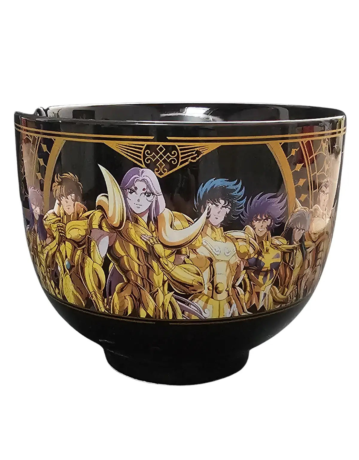 Ramen Bowl Caballeros del Zodiaco con palillos