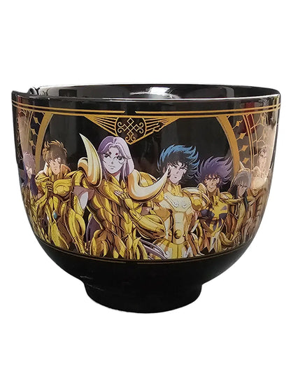 Ramen Bowl Caballeros del Zodiaco con palillos