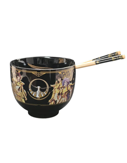 Ramen Bowl Caballeros del Zodiaco con palillos