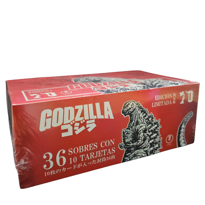 Caja Godzilla Tarjetas Coleccionables 36 Sobres 70 aniversario