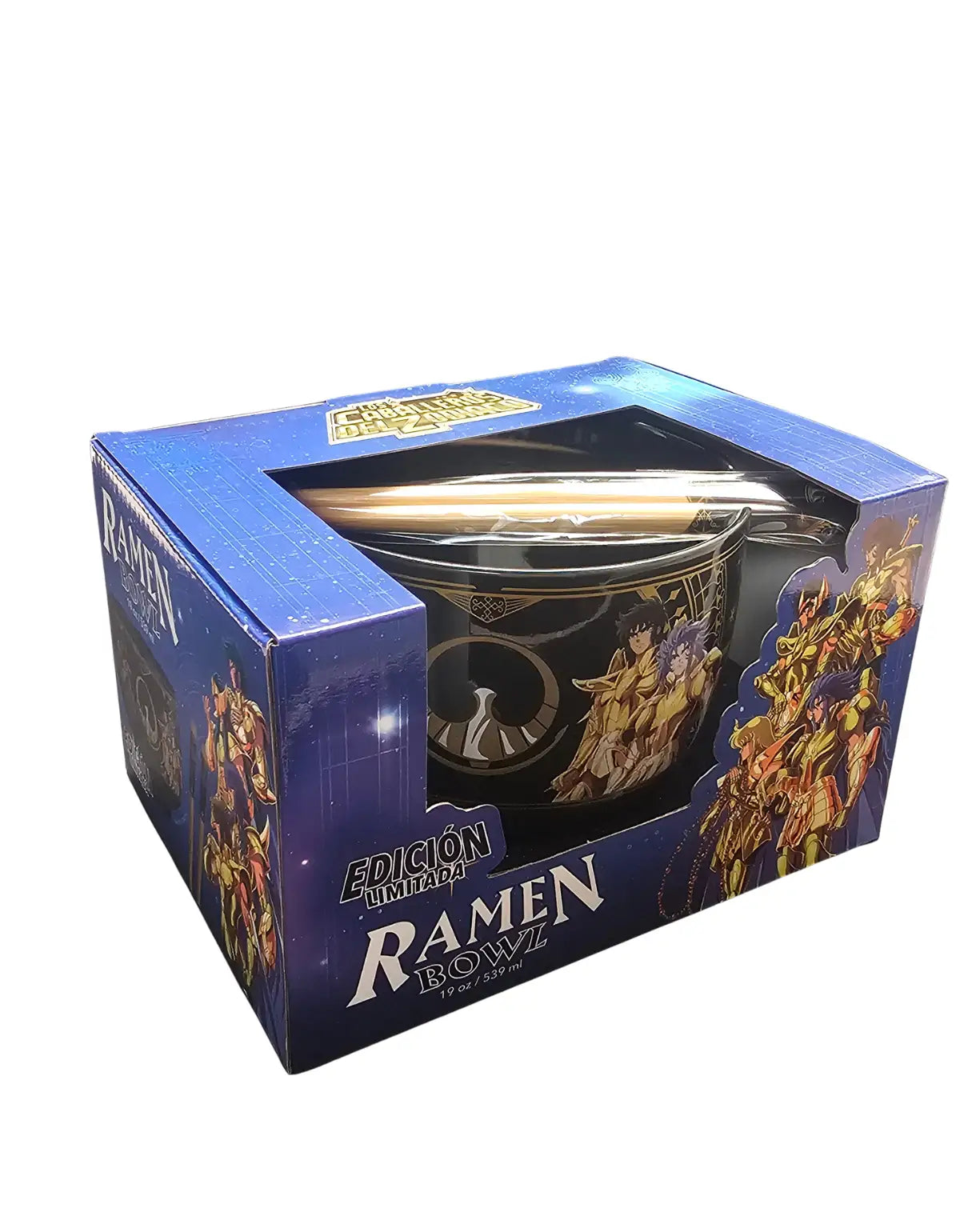 Ramen Bowl Caballeros del Zodiaco con palillos