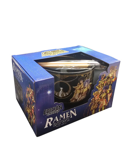 Ramen Bowl Caballeros del Zodiaco con palillos