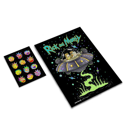 Libreta Rick y Morty Calavera Original con Stickers y Póster