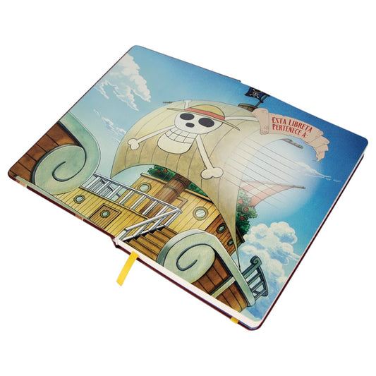 Libreta de Luffy Pasta Dura One Piece Con Póster Y Stickers