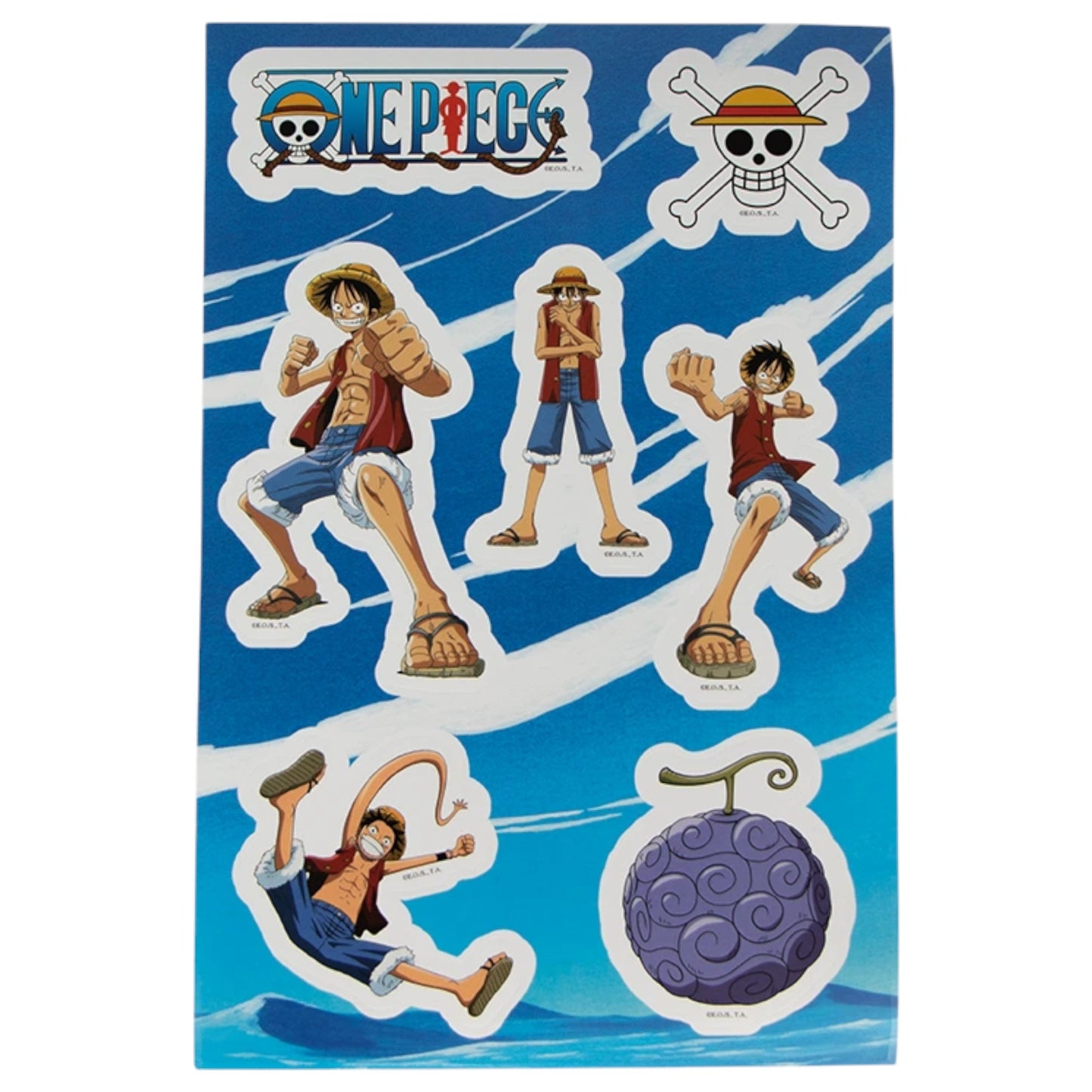 Libreta de Luffy Pasta Dura One Piece Con Póster Y Stickers