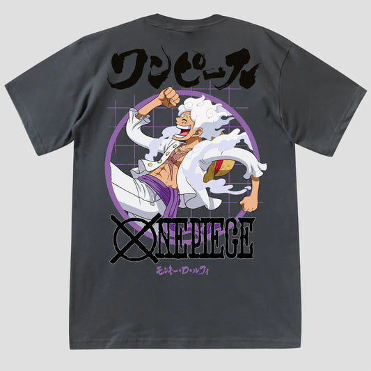 Playera Oversize Luffy Gear 5 One Piece Máscara de Látex
