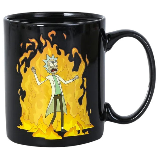 Taza Magica Rick Y Morty 350ml De Cerámica Para Café