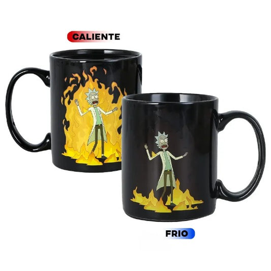 Taza Magica Rick Y Morty 350ml De Cerámica Para Café