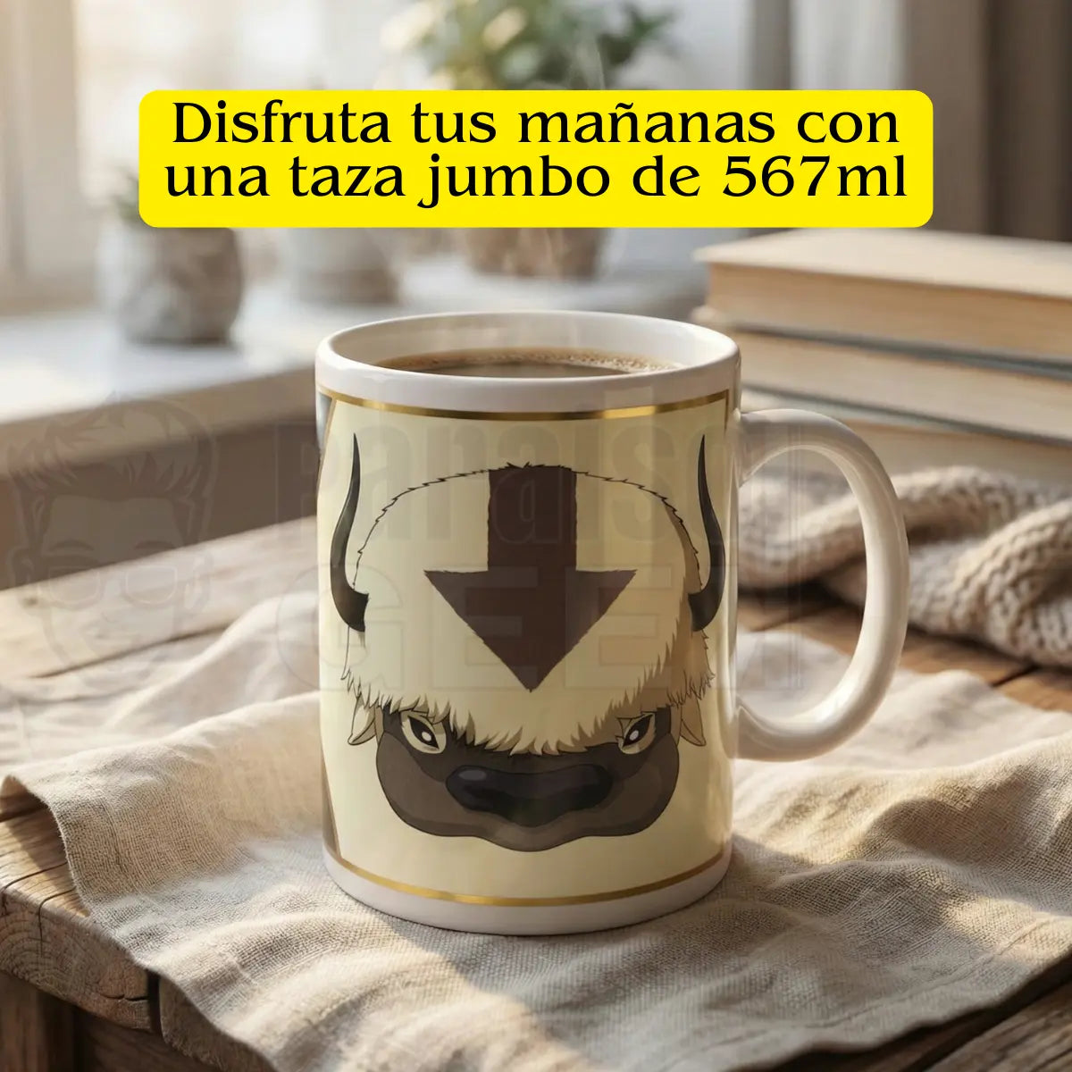 Taza Jumbo de cerámica Appa Avatar 576ml Edicion limitada para café