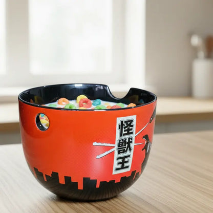 Ramen Bowl Godzilla Palillos Cerámica Original 539ml
