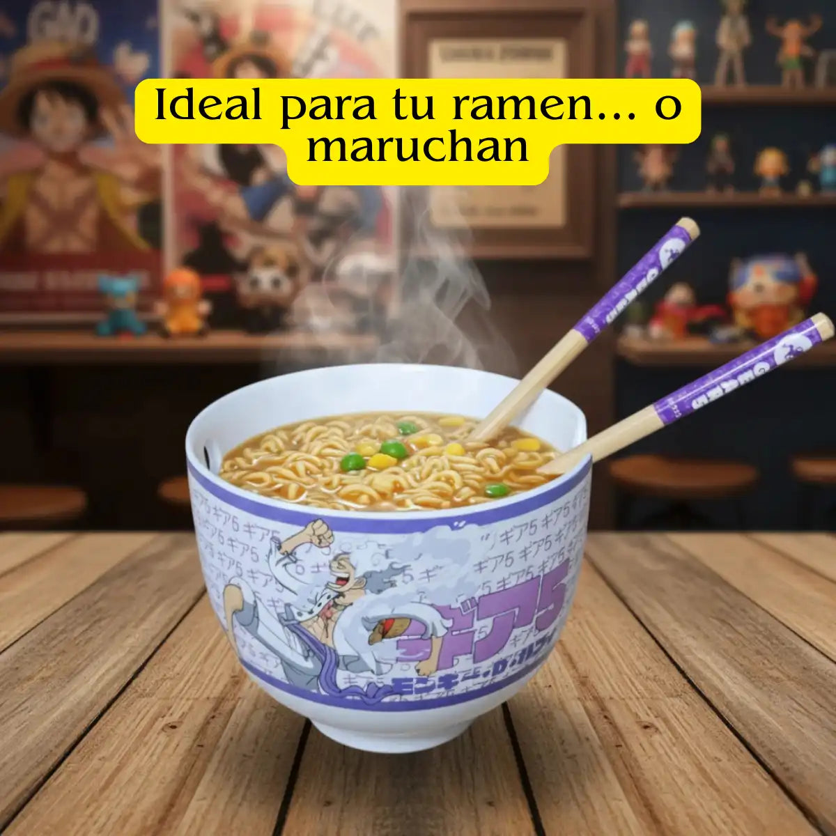 Ramen Bowl One Piece Luffy Gear 5 Ceramica Original