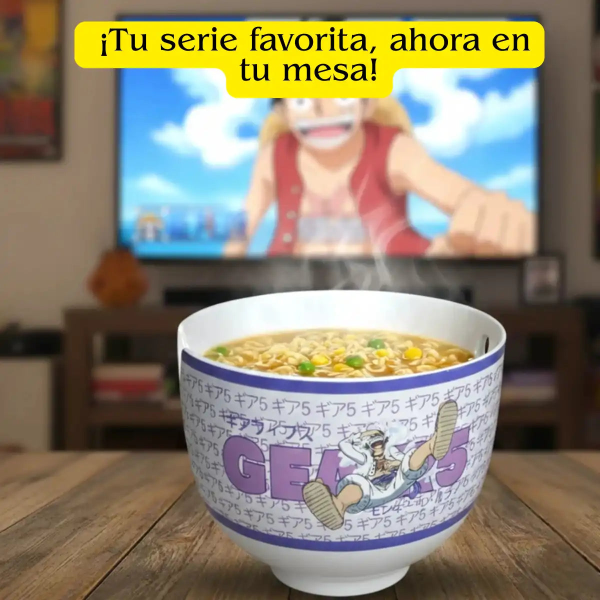 Ramen Bowl One Piece Luffy Gear 5 Ceramica Original