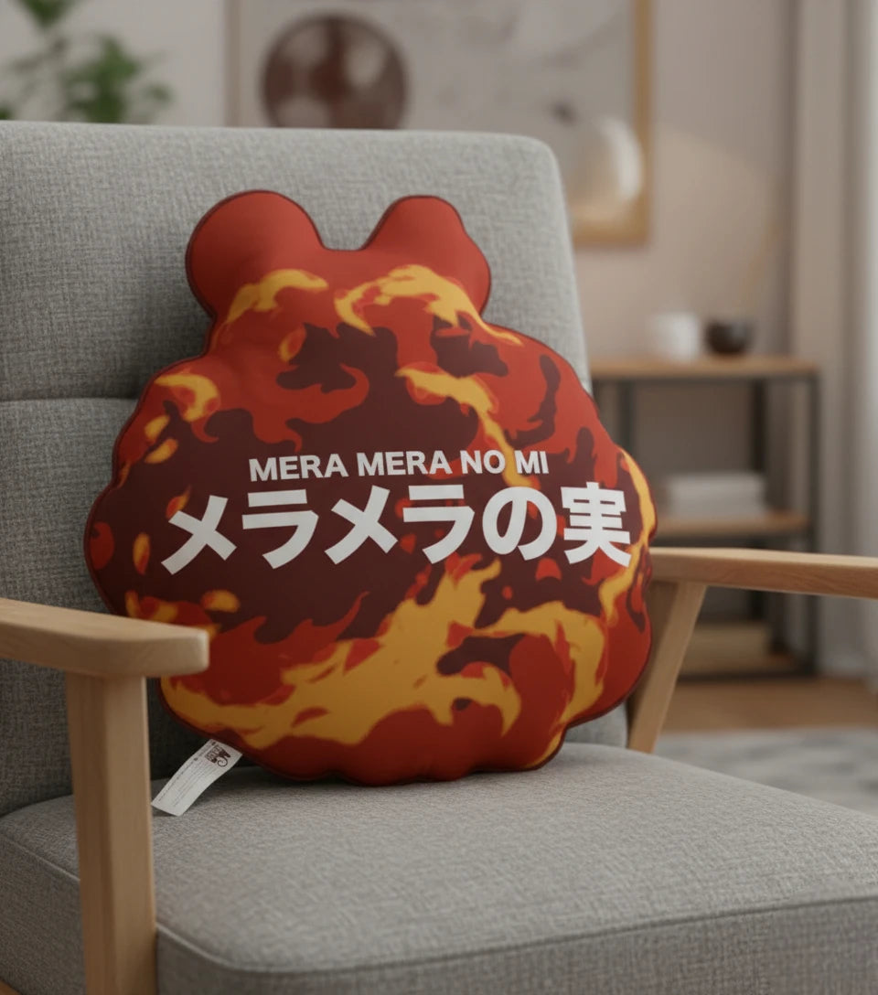 Cojin Almohada One Piece Mera Mera no Mi Fruta del Diablo