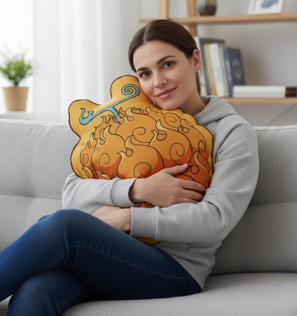 Cojin Almohada One Piece Mera Mera no Mi Fruta del Diablo