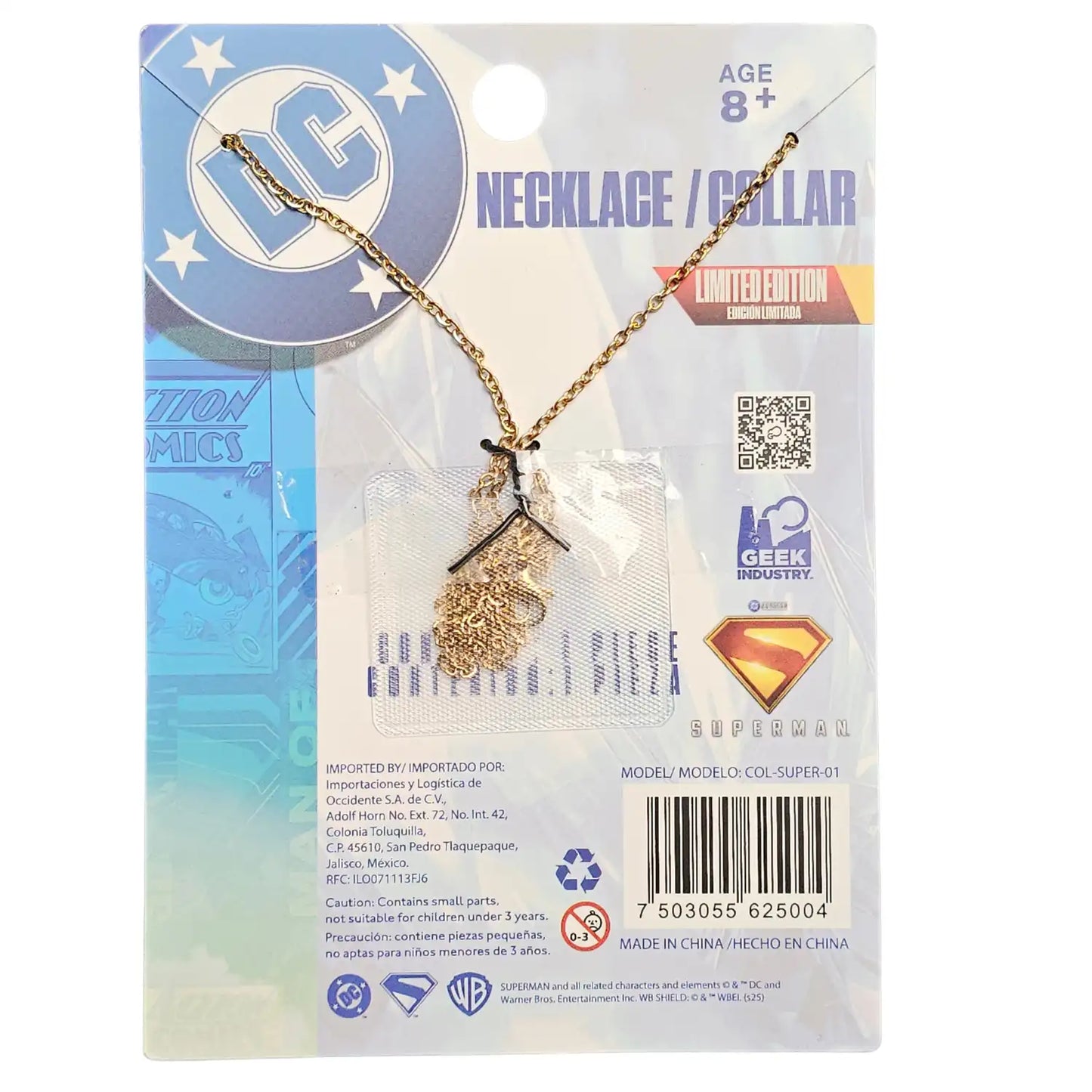 Collar Superman Con Licencia Oficial