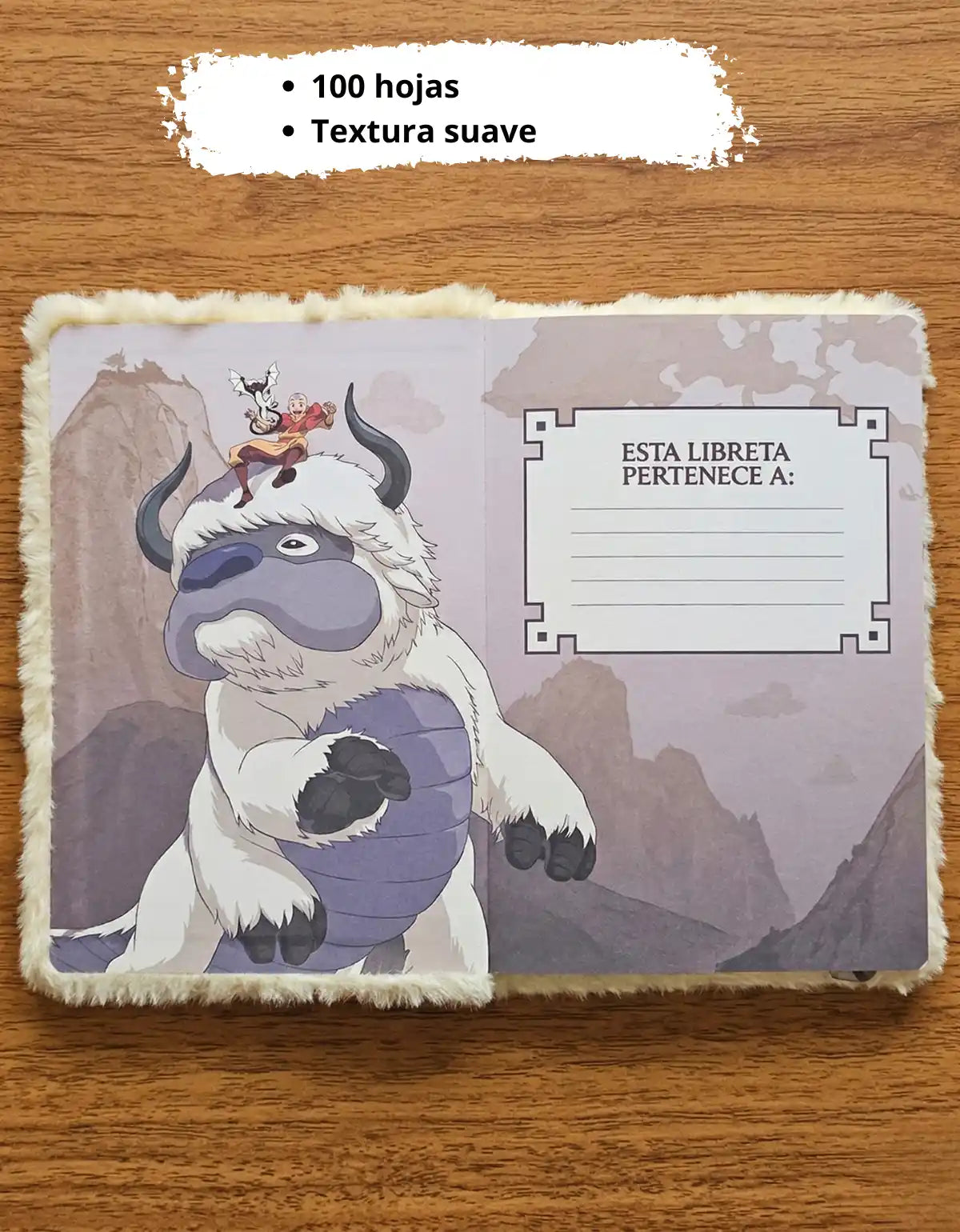 Libreta Appa Peluche Avatar The Last Airbender Original + Stickers