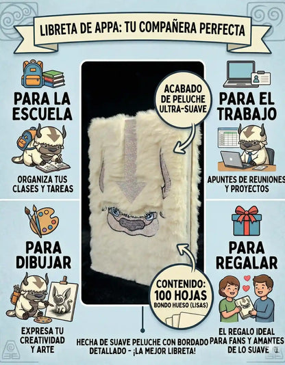 Libreta Appa Peluche Avatar The Last Airbender Original + Stickers