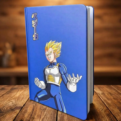 Libreta Dragon Ball Z Vegeta Pasta Dura 100 Hojas Stickers
