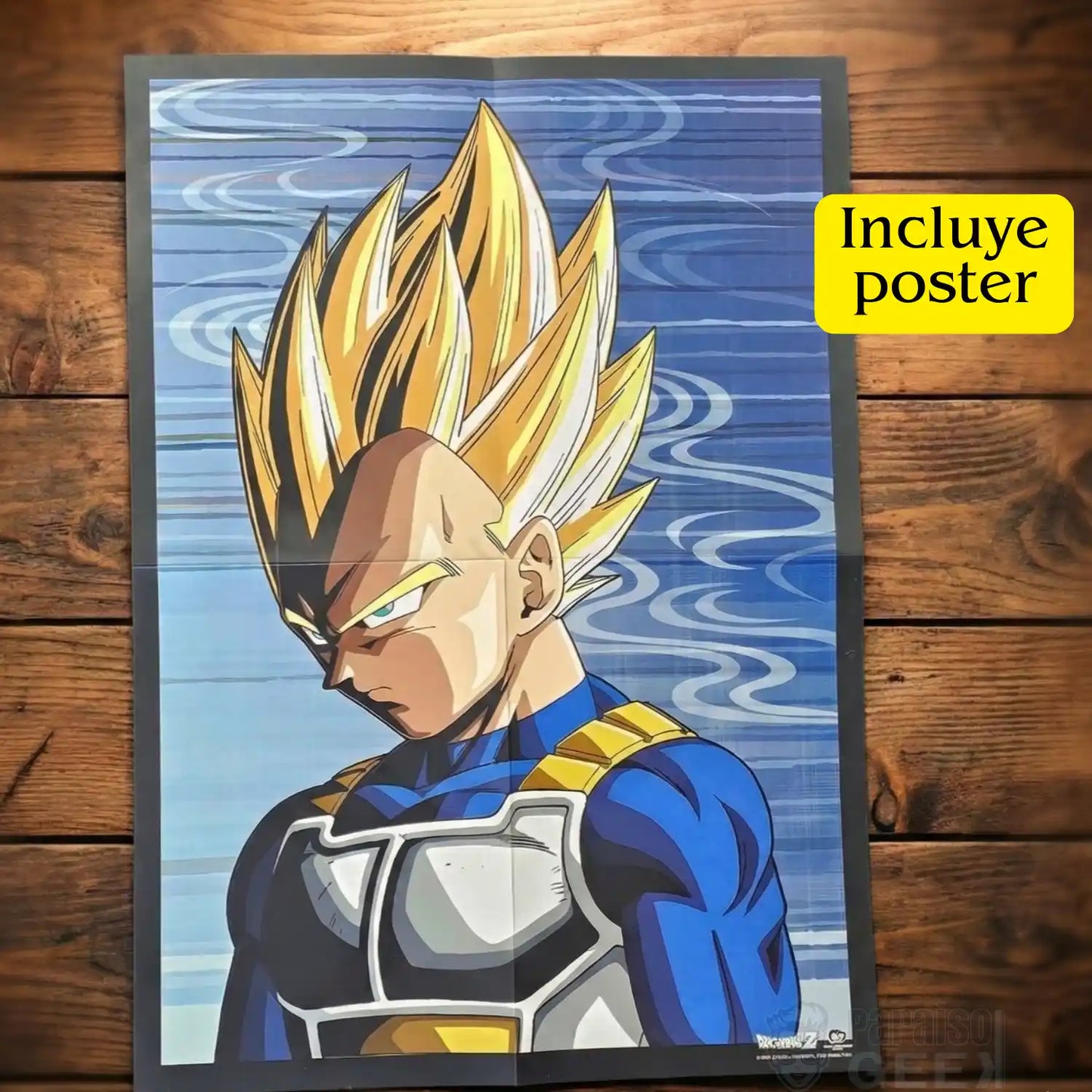 Libreta Dragon Ball Z Vegeta Pasta Dura 100 Hojas Stickers