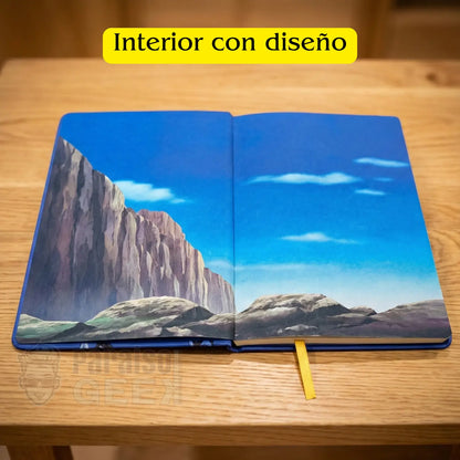 Libreta Dragon Ball Z Vegeta Pasta Dura 100 Hojas Stickers