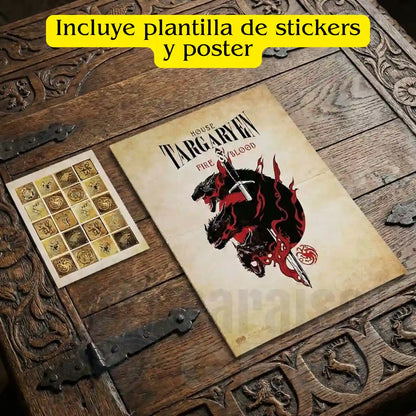 Libreta Game Of Thrones Casa Targaryen 100 Hojas