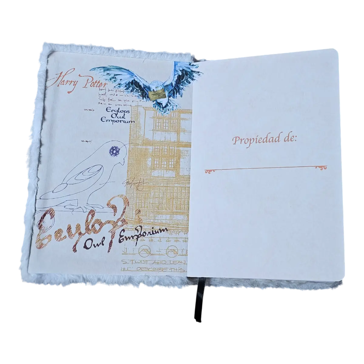 Libreta Harry Potter Hedwig Peluche 100 Hojas Coleccionista lechuza