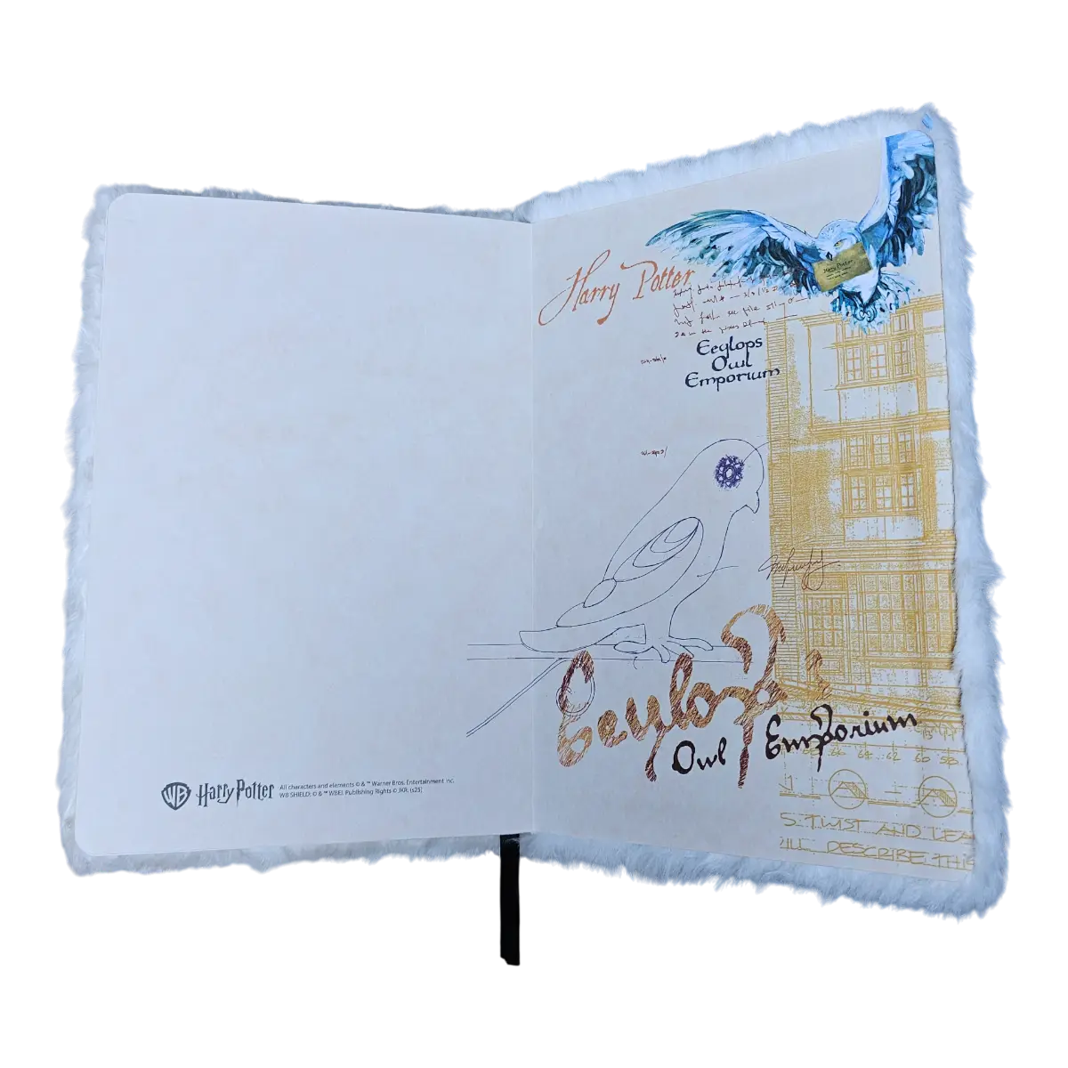 Libreta Harry Potter Hedwig Peluche 100 Hojas Coleccionista lechuza
