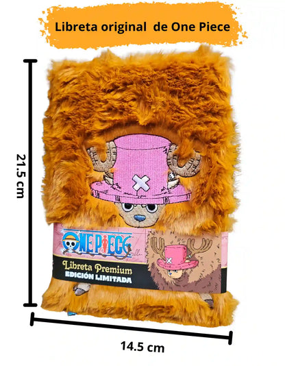 Libreta One Piece Chopper Peluche Original + Stickers