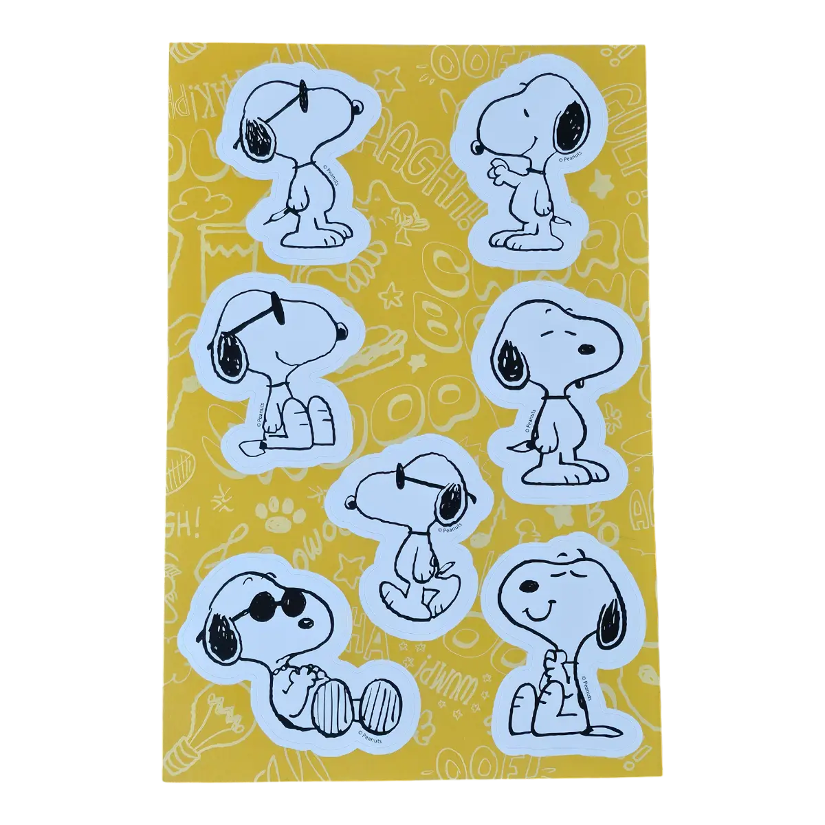 Libreta Snoopy Peluche Blanco Bordada + Calcomanías oficial