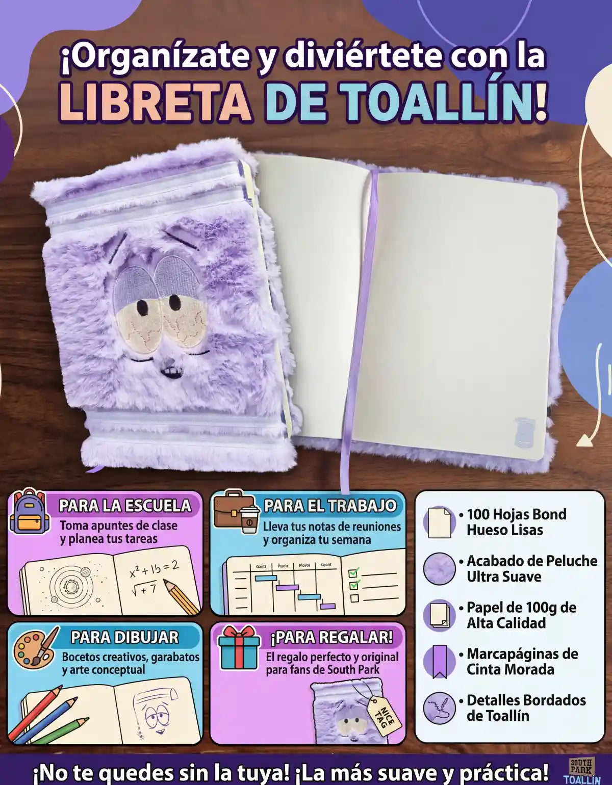 Libreta South Park Toallin Peluche Towelie Original